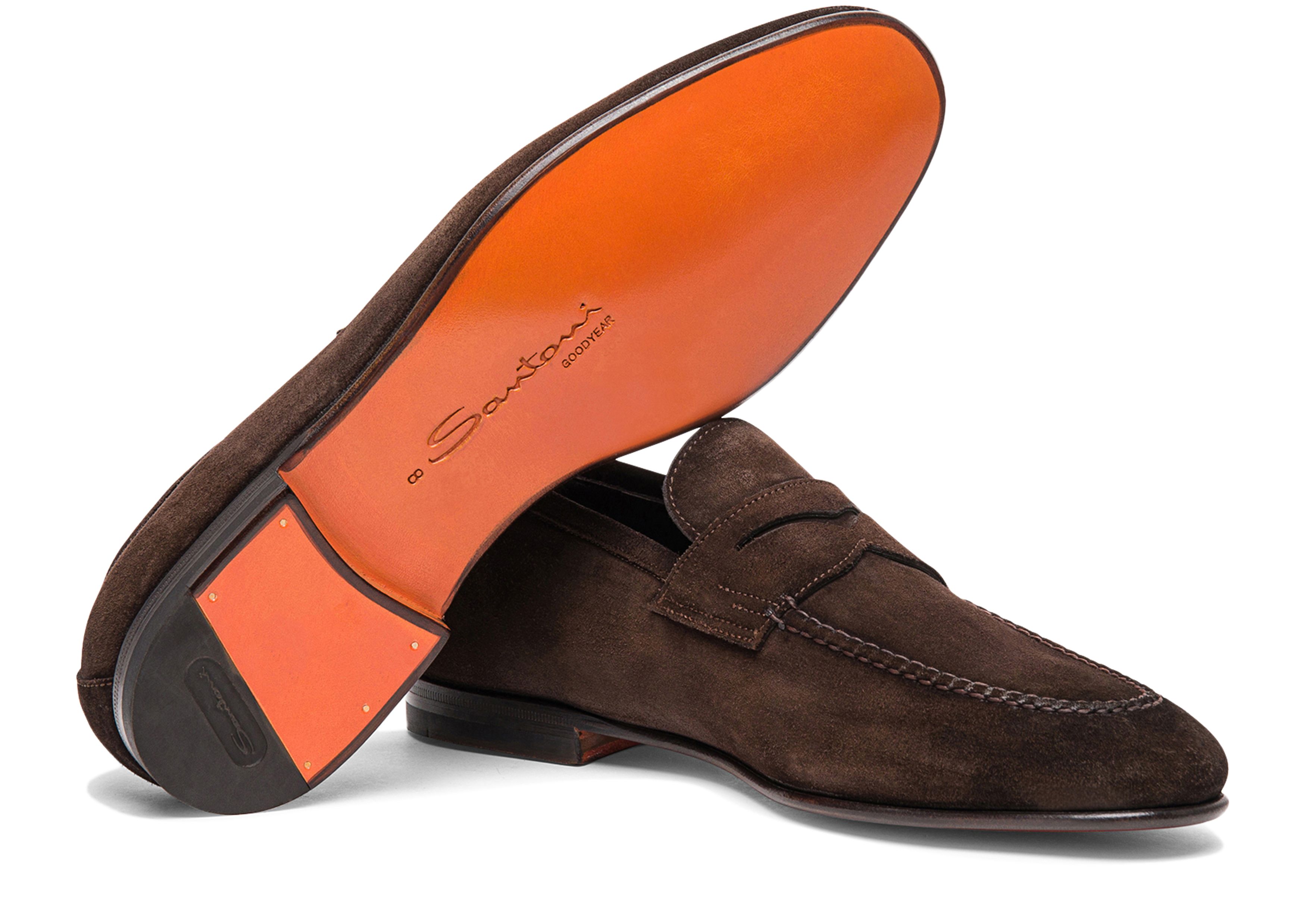 Santoni Suede penny Loafers