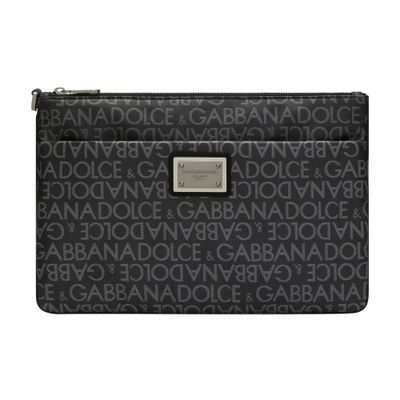 Dolce & Gabbana Coated jacquard clutch