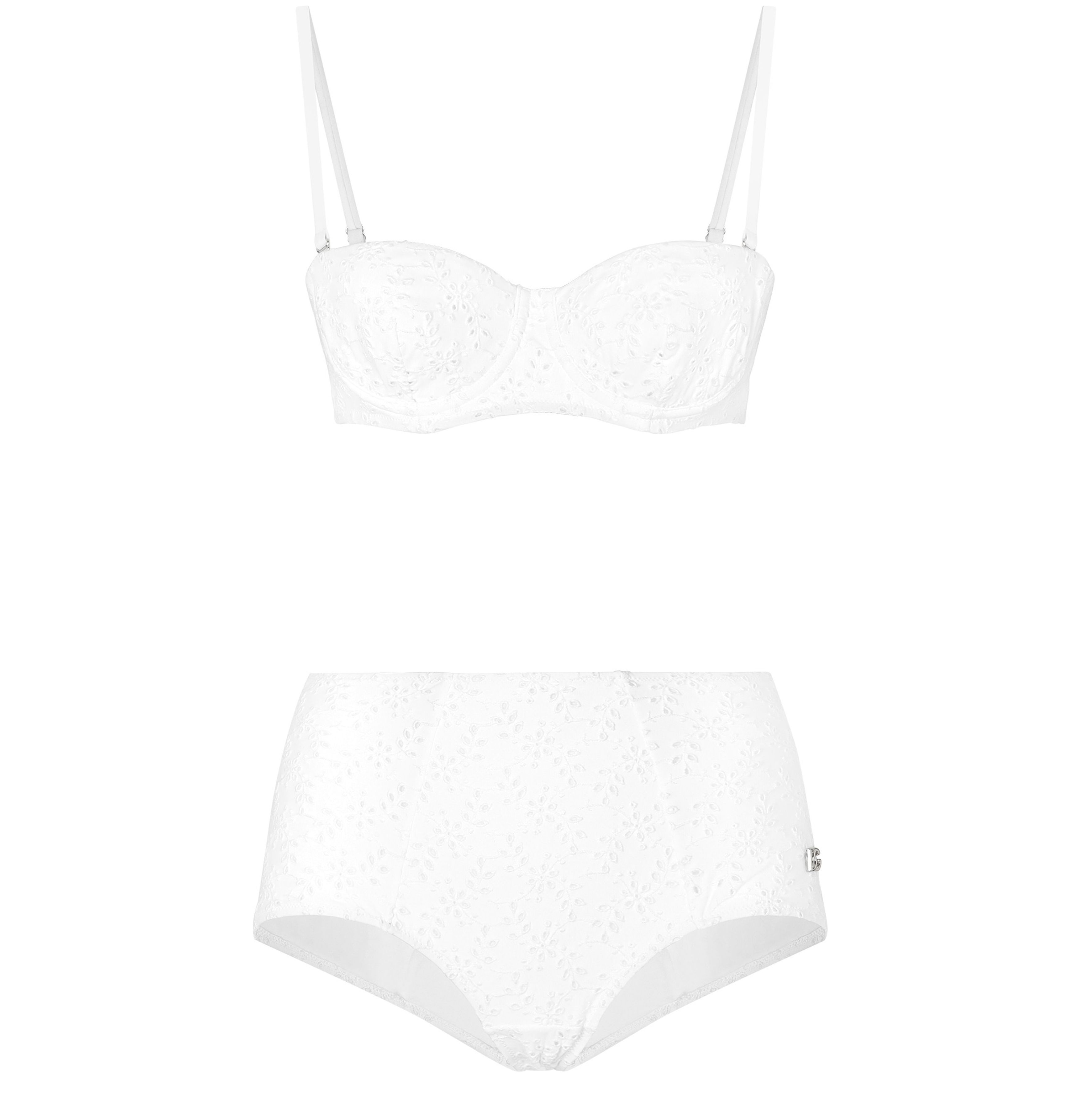 Dolce & Gabbana Broderie anglaise high-waisted bikini