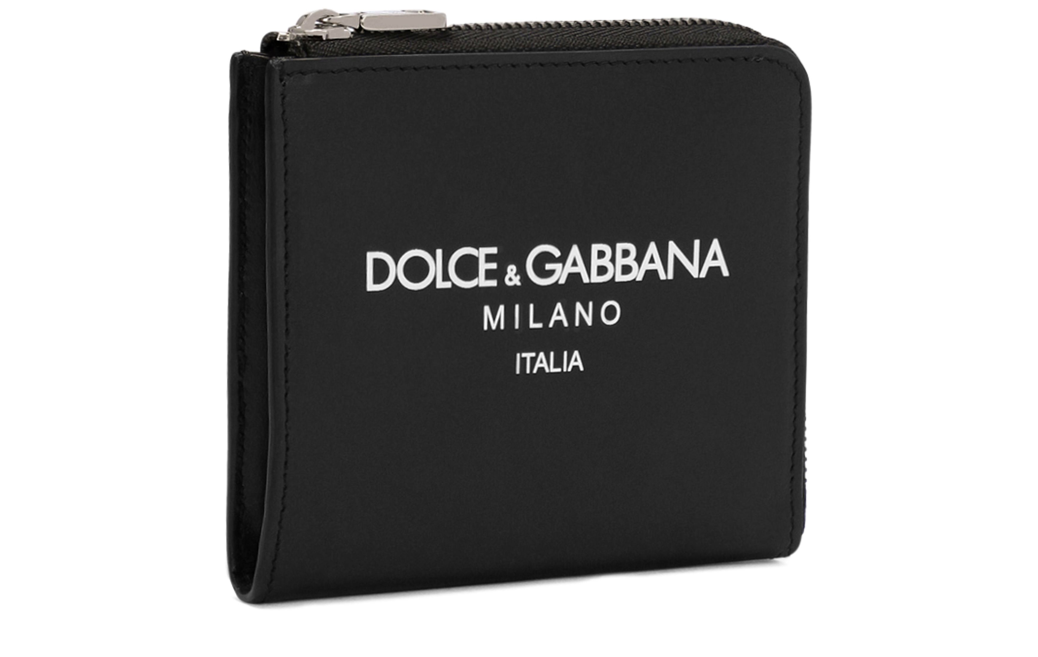 Dolce & Gabbana Calfskin card holder with logo