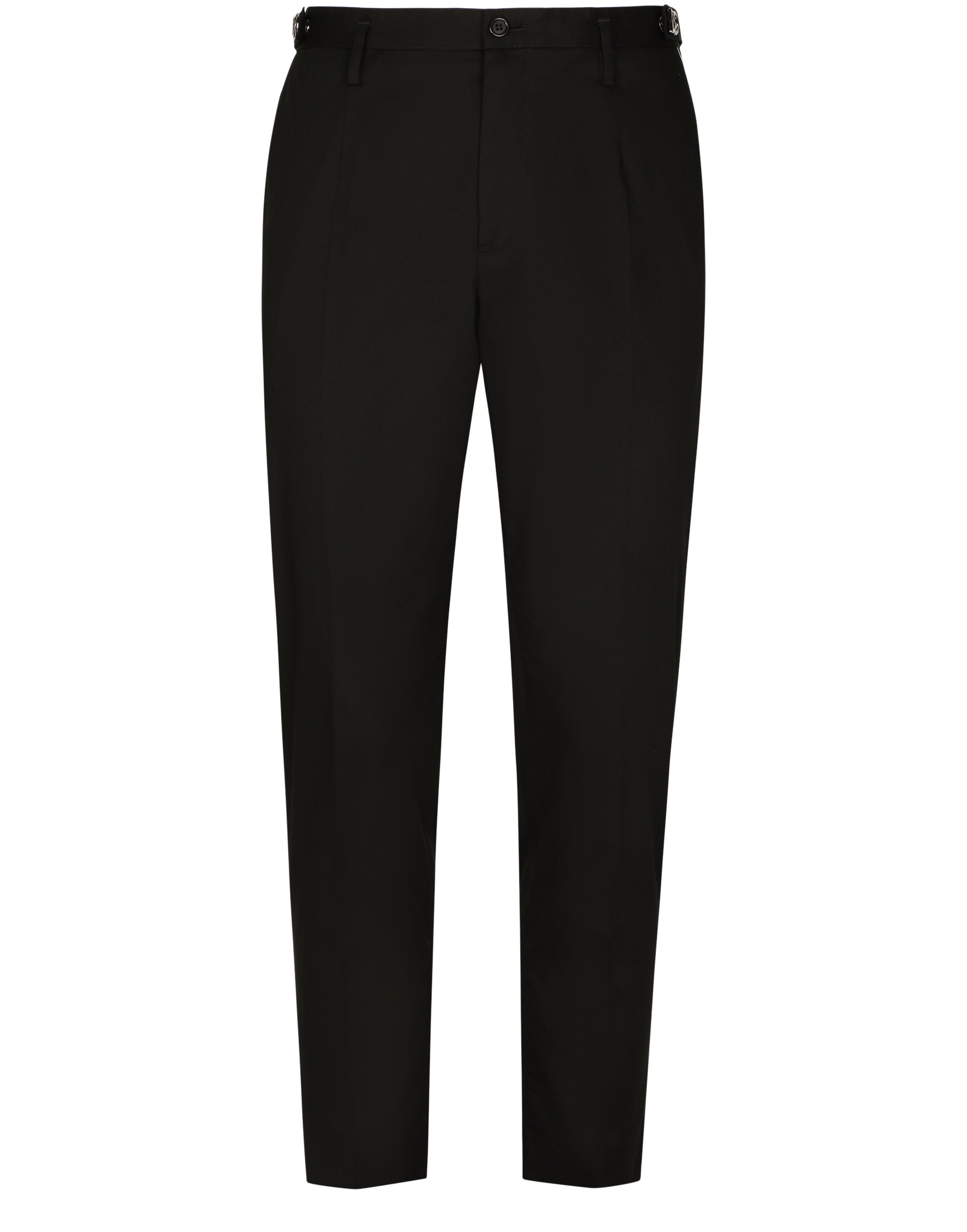 Dolce & Gabbana Stretch cotton pants with DG hardware