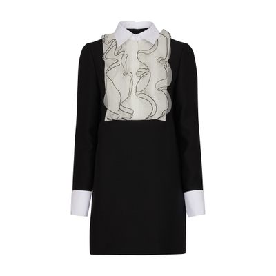 VALENTINO GARAVANI Crepe couture collar dress