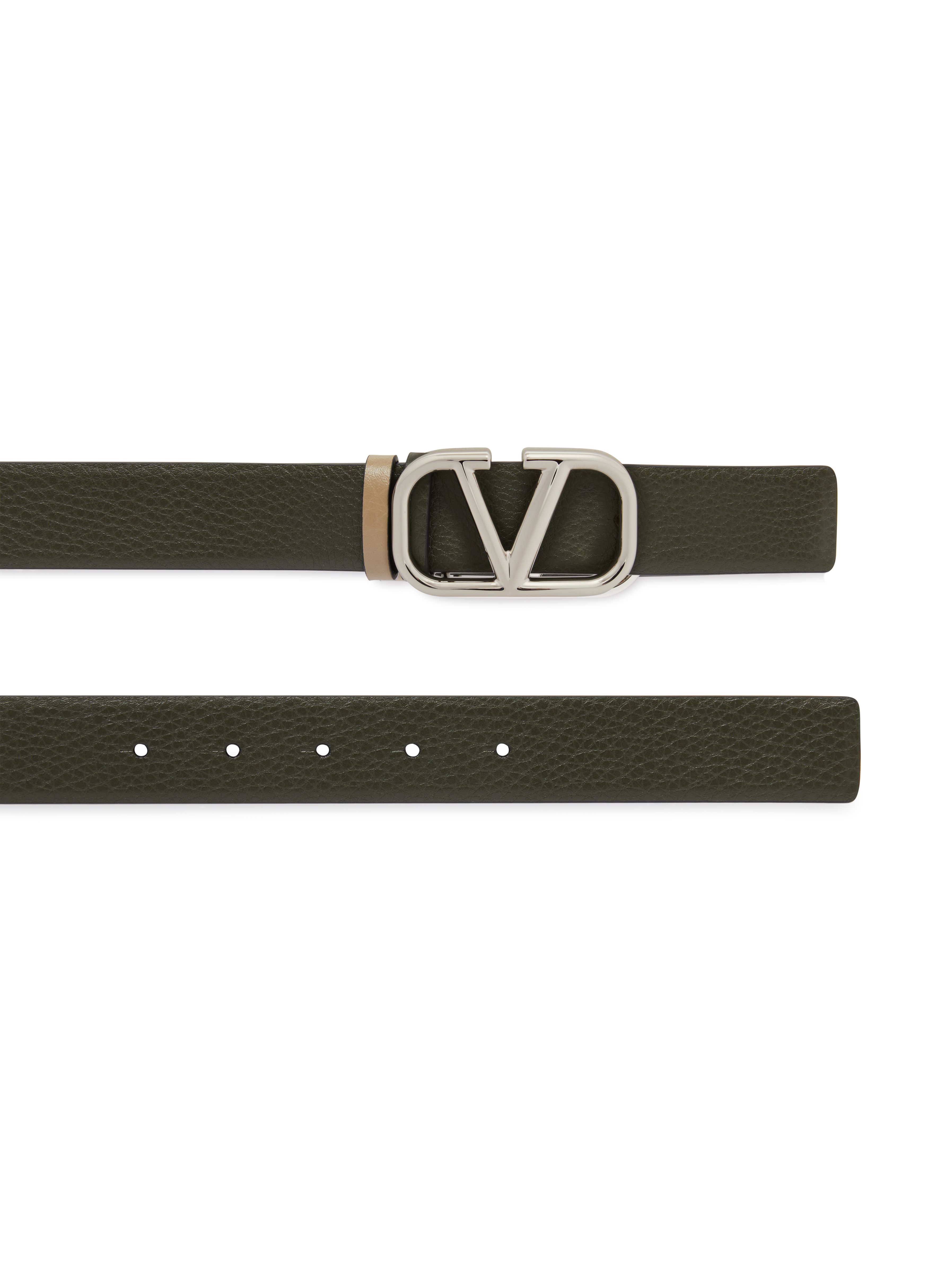 VALENTINO GARAVANI Vlogo Signature buckled reversible belt M. 30