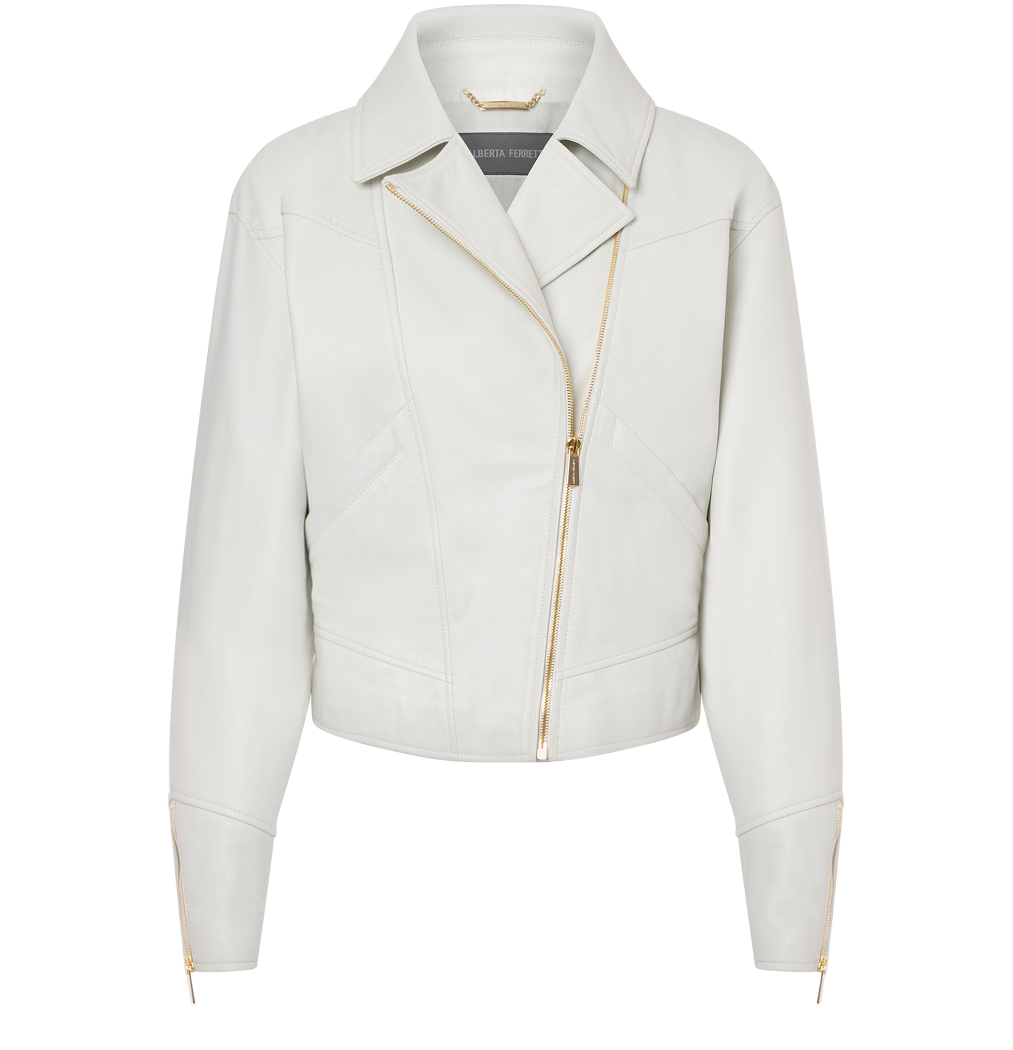 Alberta Ferretti Nappa leather biker jacket