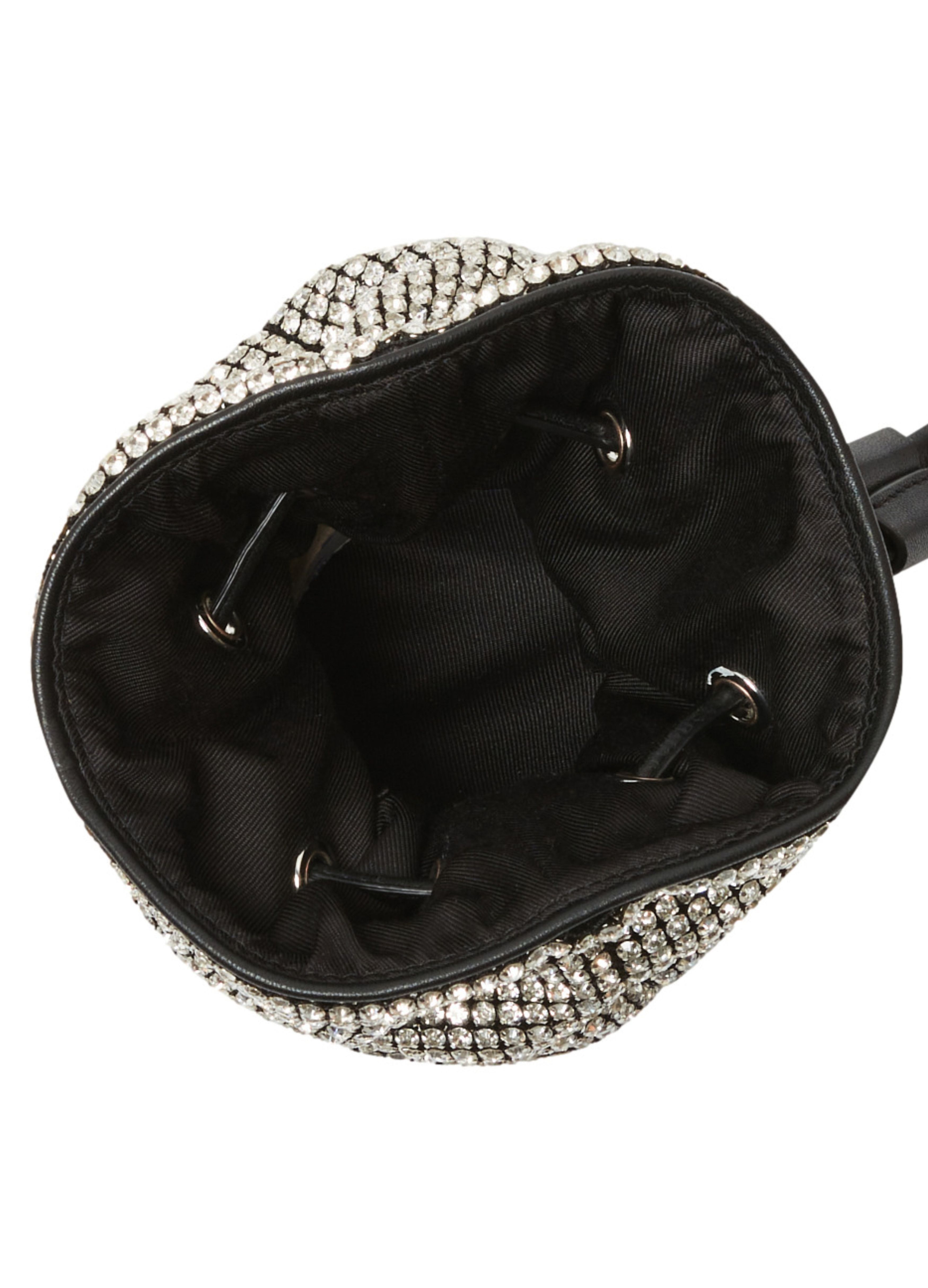  Small bucket bag with rhinestones