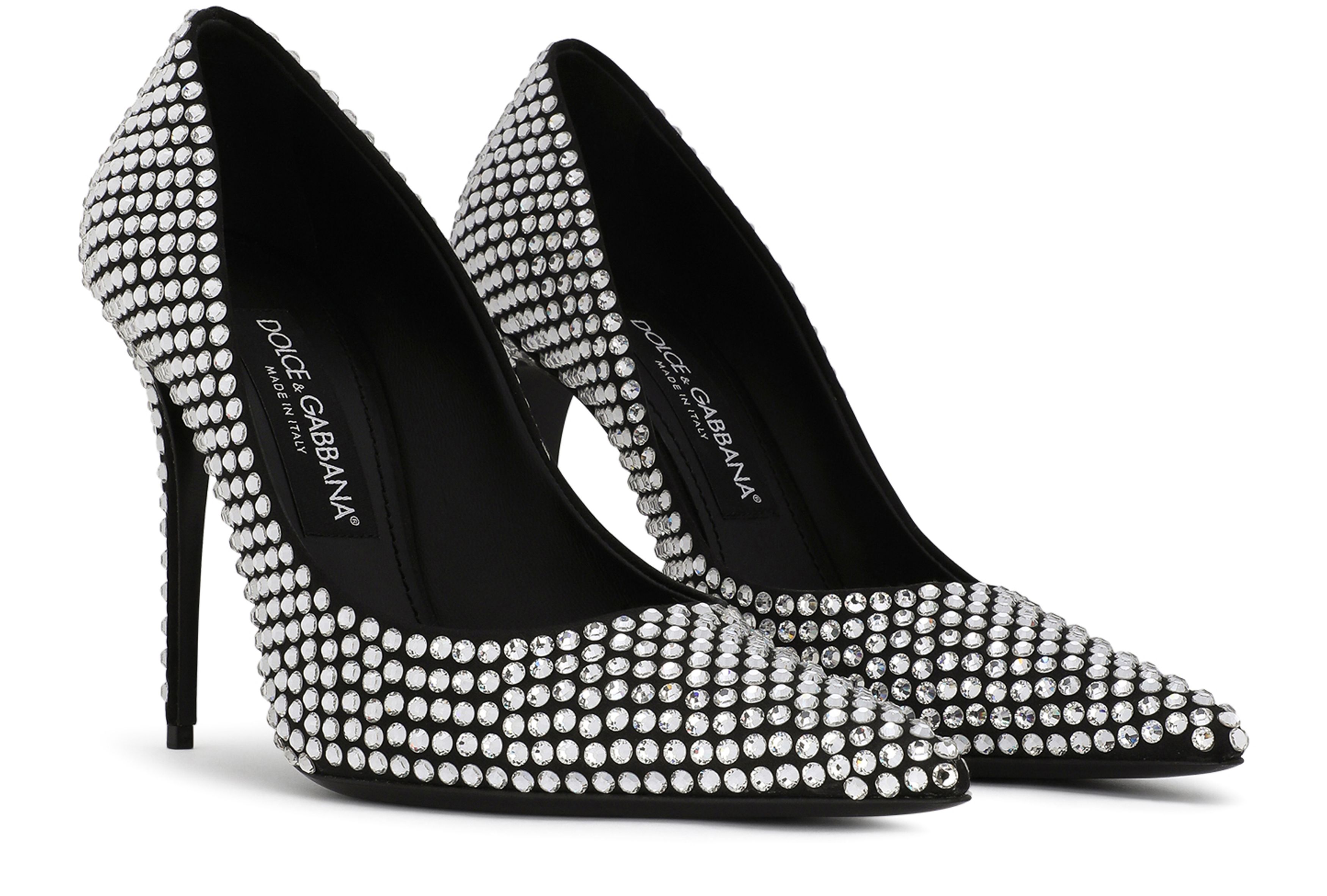 Dolce & Gabbana Satin pumps with rhinestones