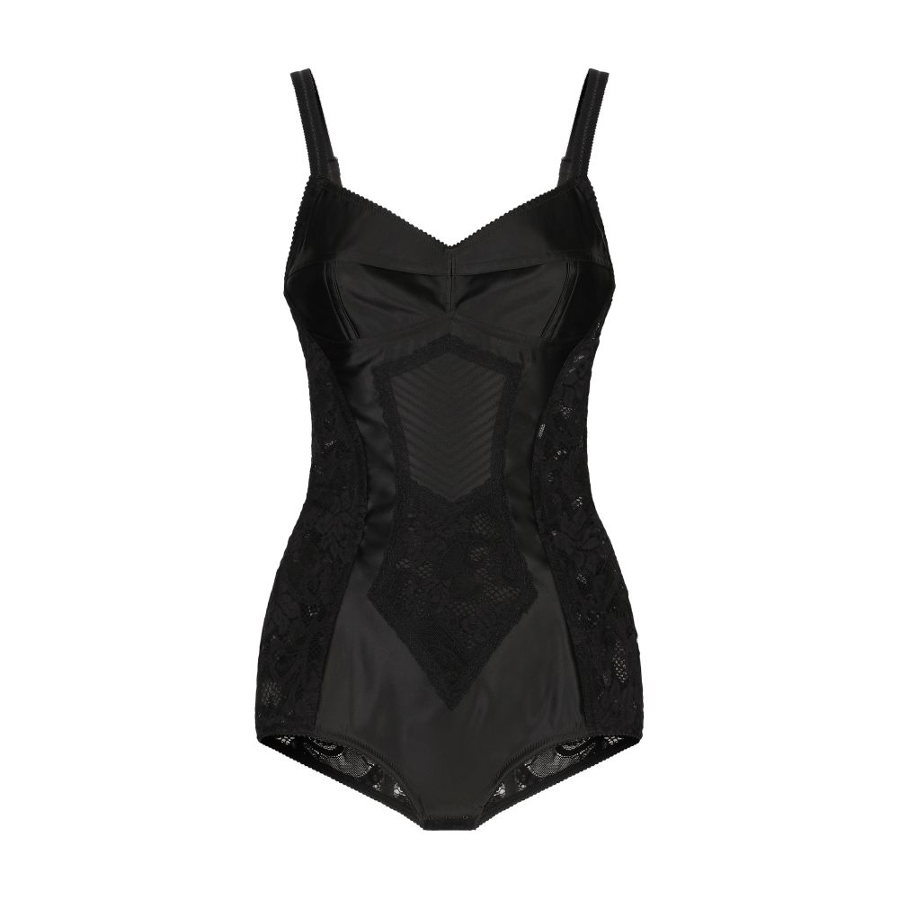 Dolce & Gabbana Corset lace and satin bodysuit