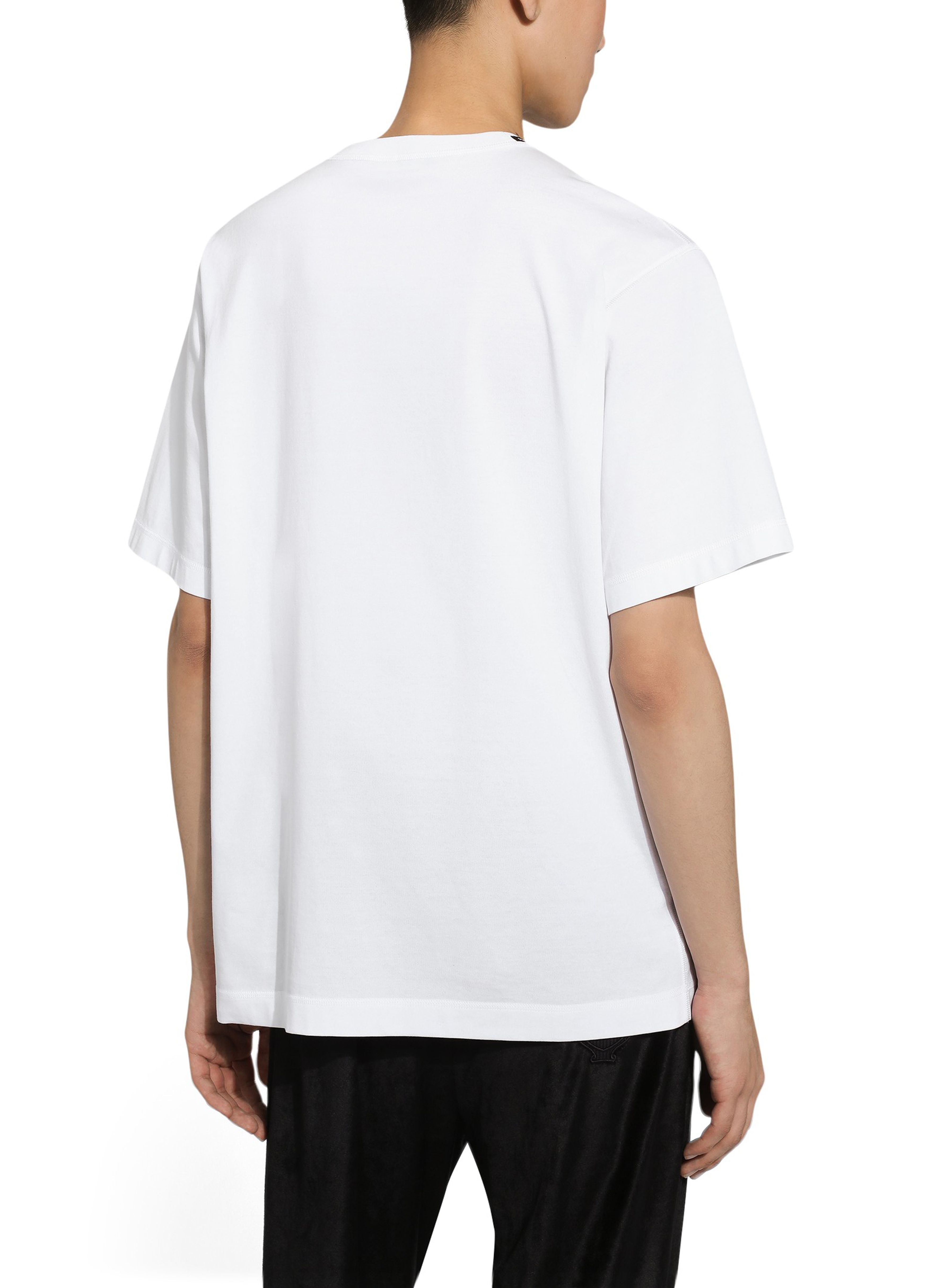 Dolce & Gabbana Cotton T-shirt with logo embroidery