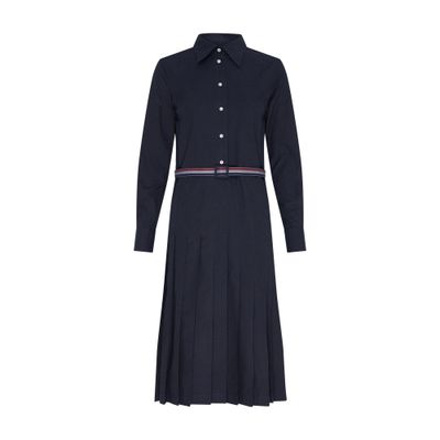 Thom Browne Cotton pleated midi dress