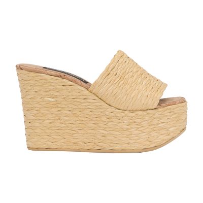 Dolce & Gabbana Woven raffia wedges