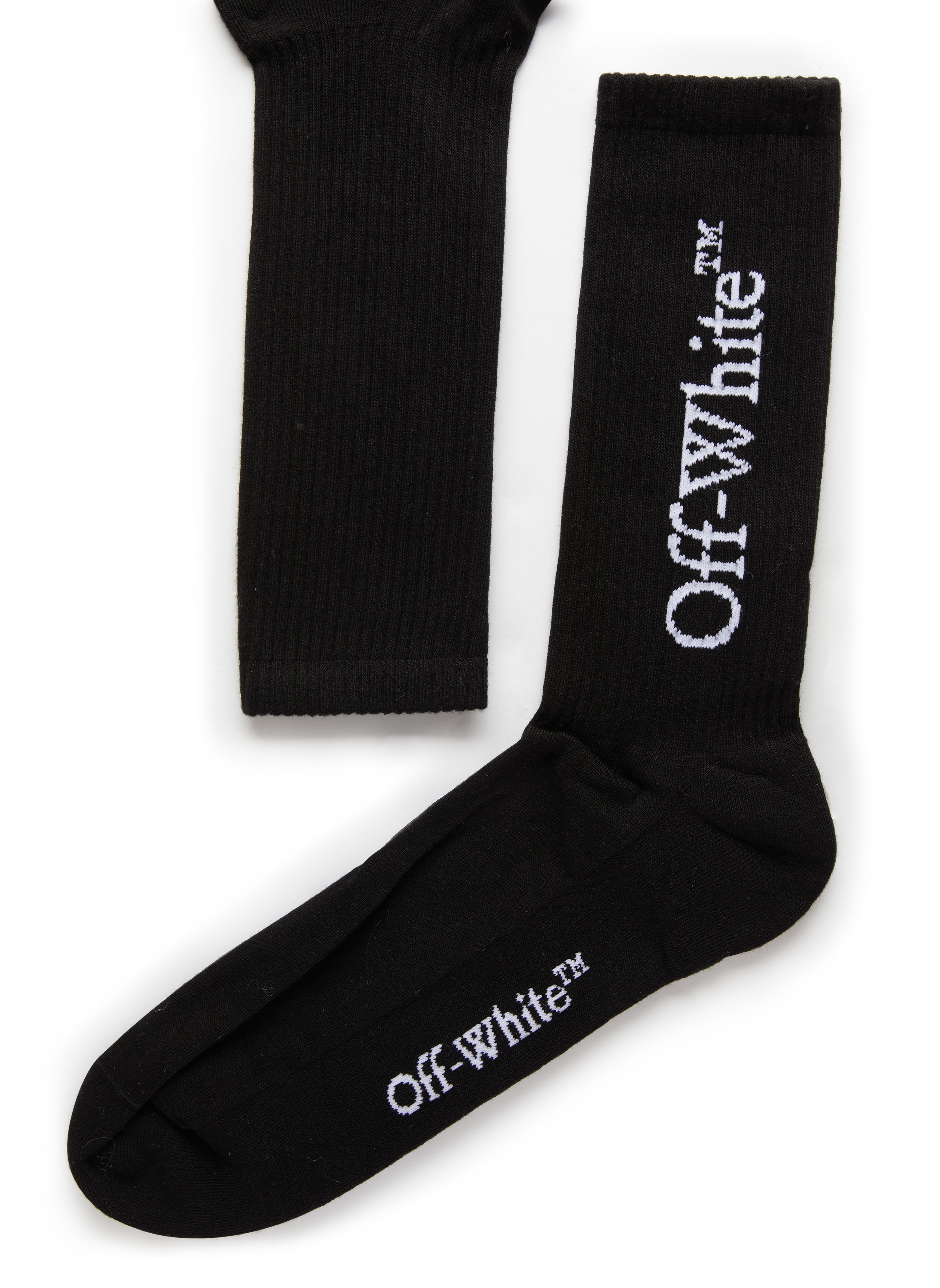 OFF-WHITE Big Logo Bksh Mid calf socks