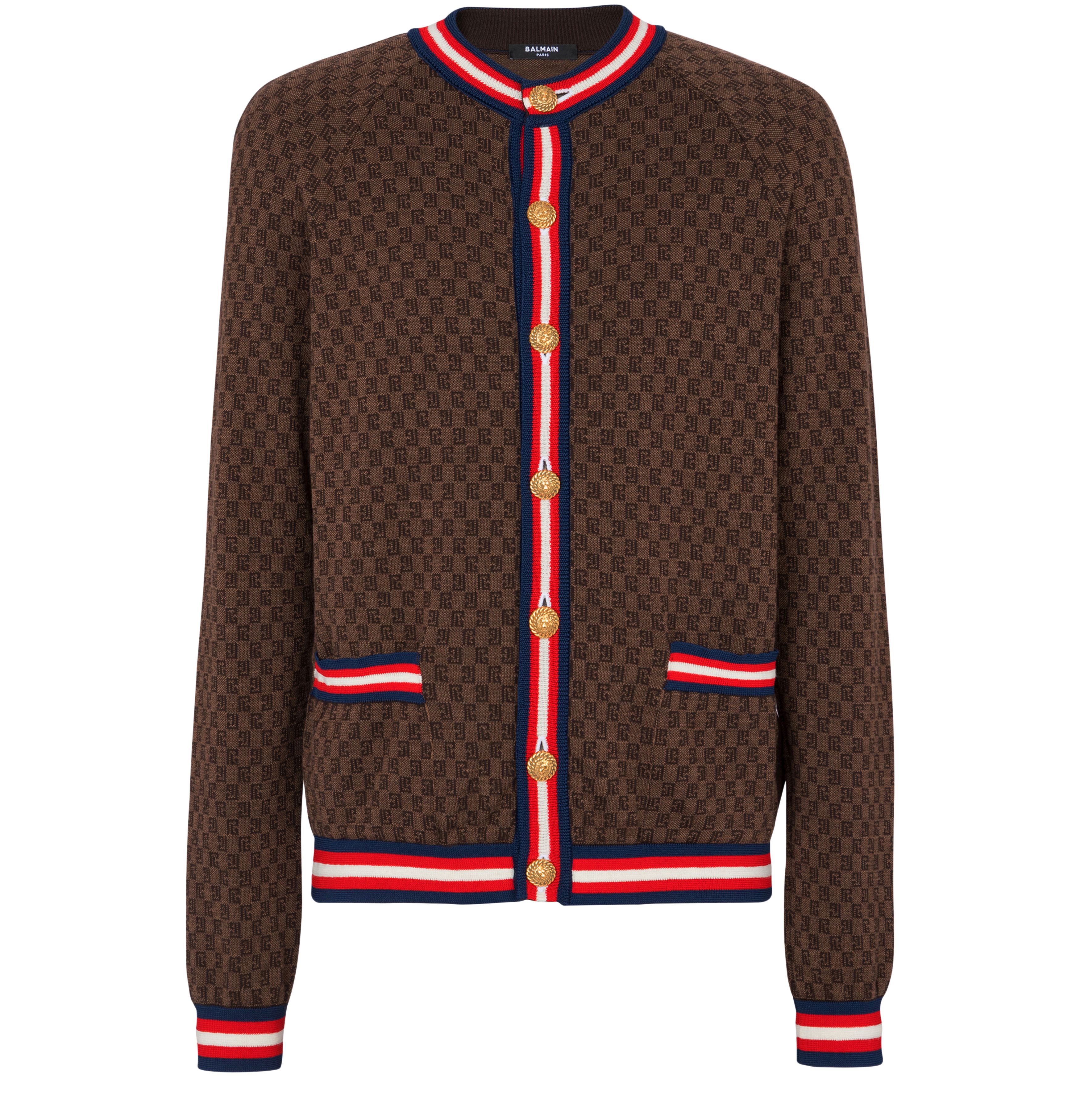 Balmain Woollen monogram cardigan