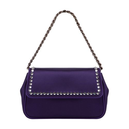 Alberta Ferretti Evening Strass satin bag