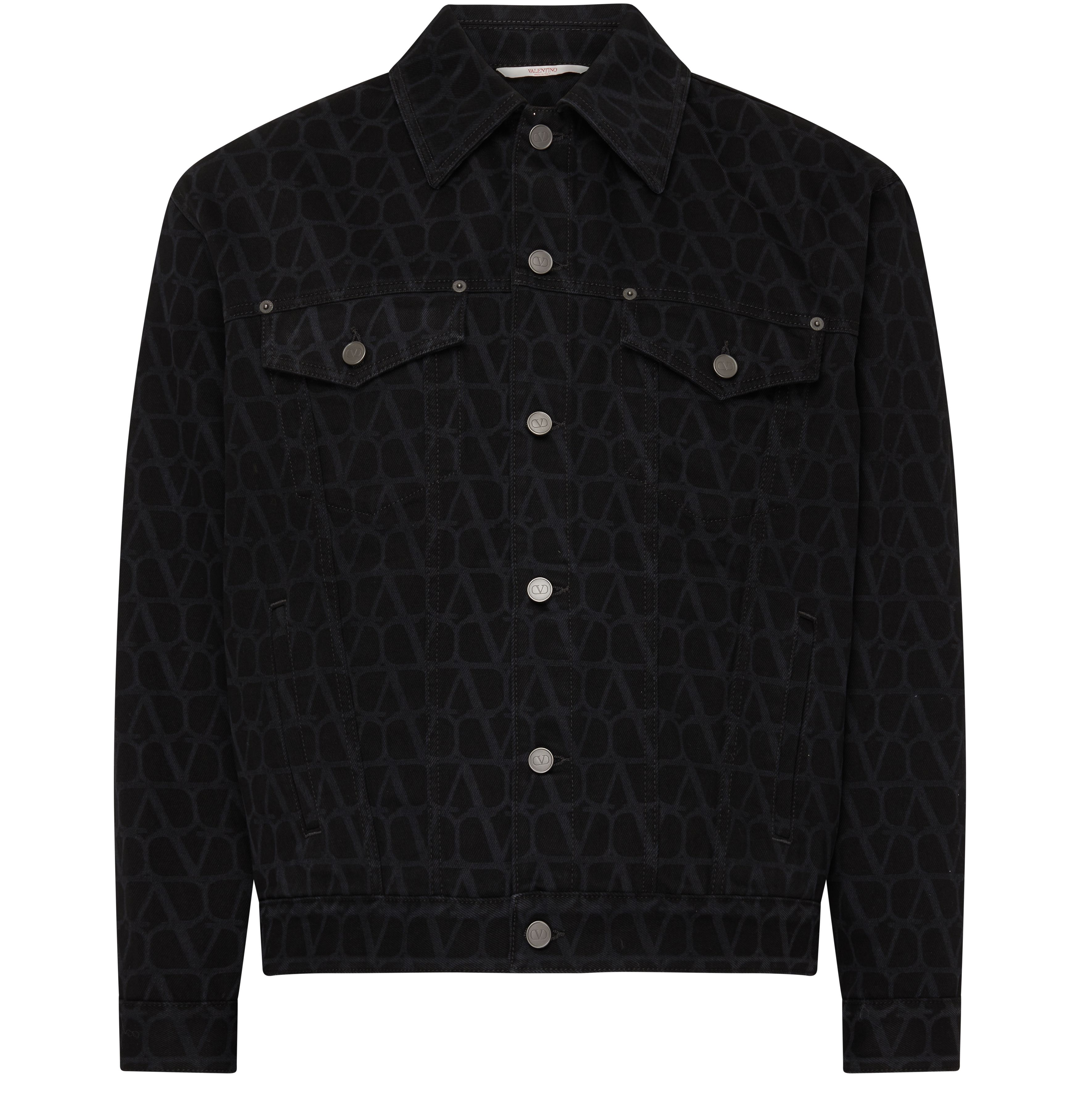 VALENTINO GARAVANI Iconographic canvas denim jacket