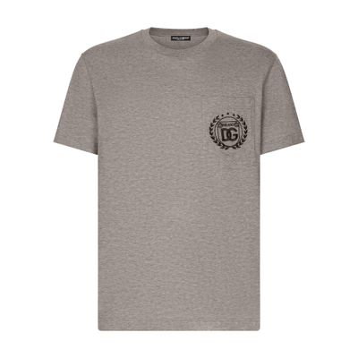 Dolce & Gabbana Cotton T-Shirt with Embroidered Logo