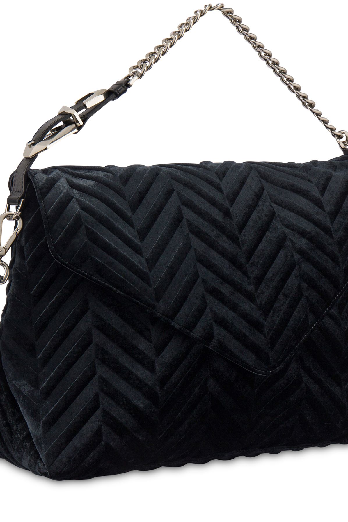 Alberta Ferretti Medium herringbone velvet dori bag