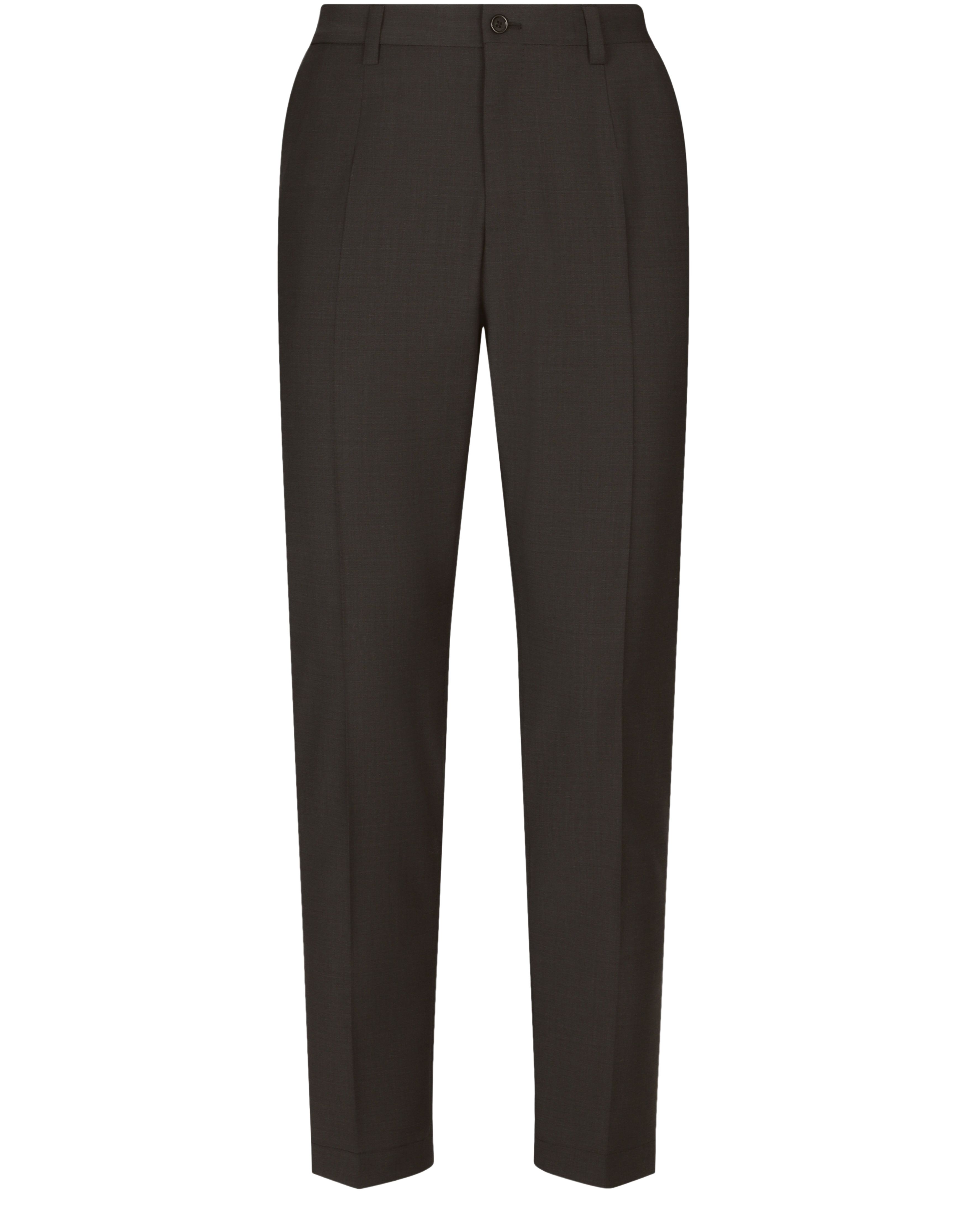 Dolce & Gabbana Stretch cotton pants with DG embroidery