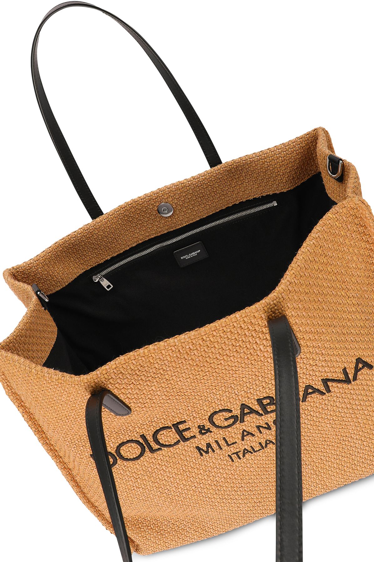 Dolce & Gabbana Branded raffia shopper