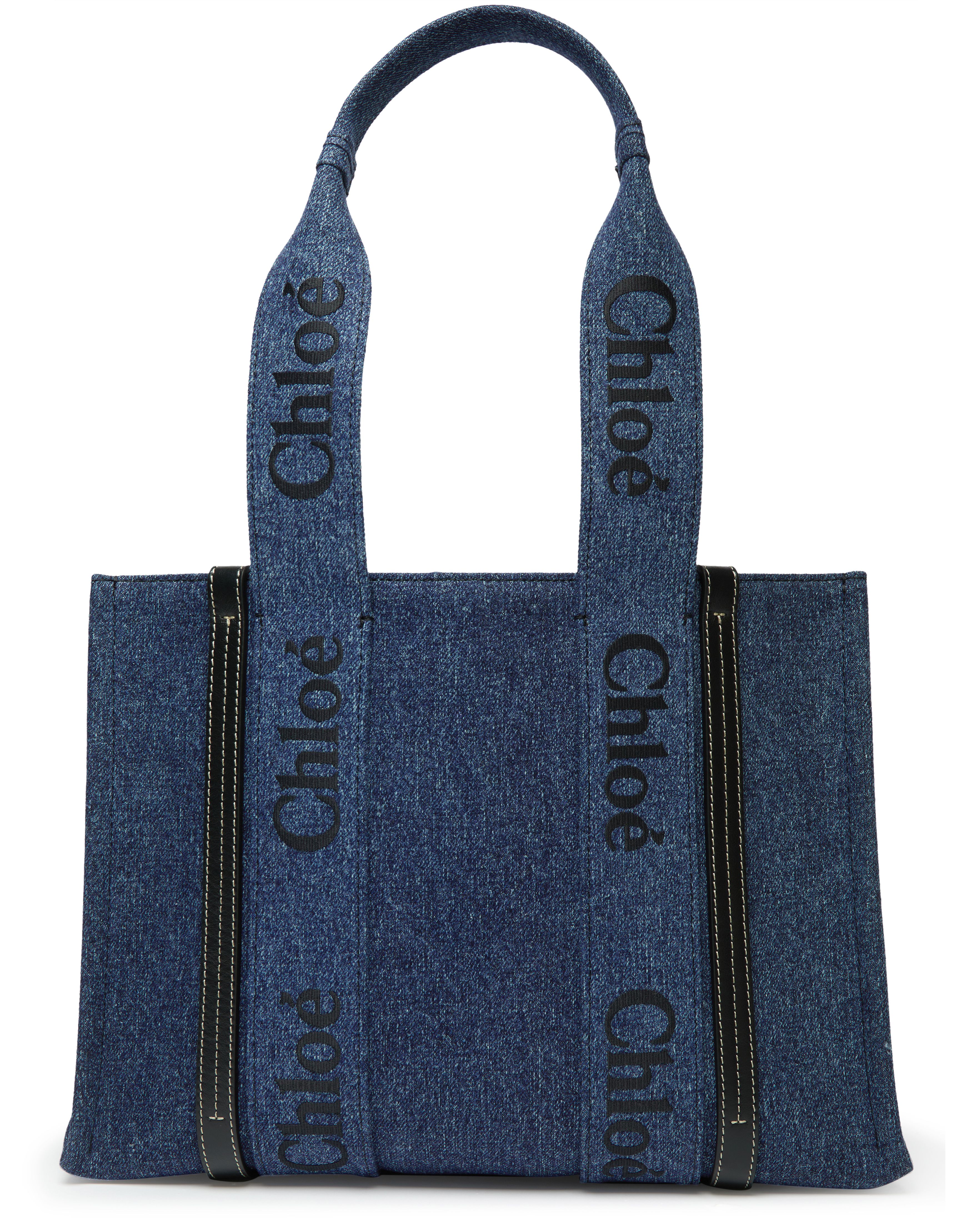 Chloé Woody denim meduim tote bag