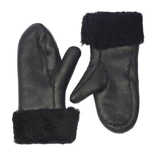 Yves Salomon Bouclé merino wool and lambskin mittens