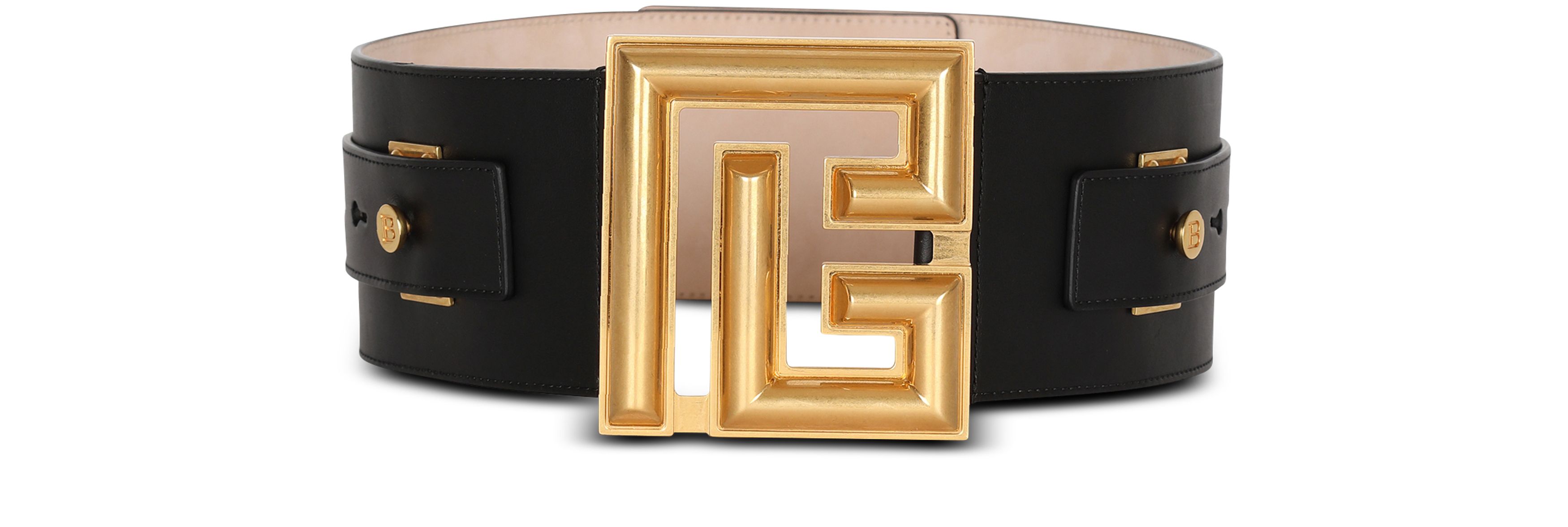 Balmain P-Belt leather belt