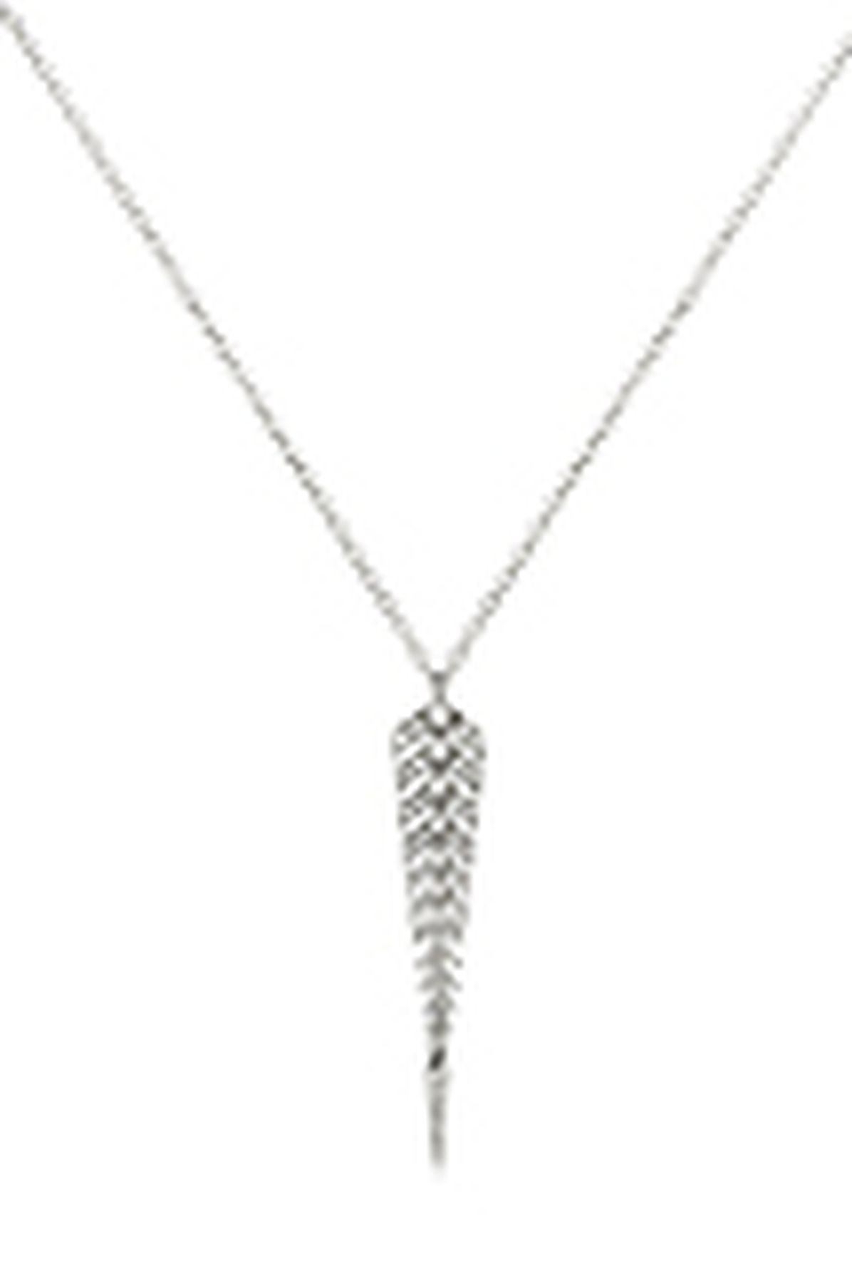  Stairway M diamond & silver necklace