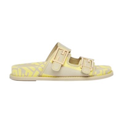 FENDI Fendi Feel double-band flat slides