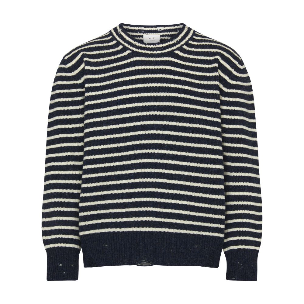  Striped crew neck sweater