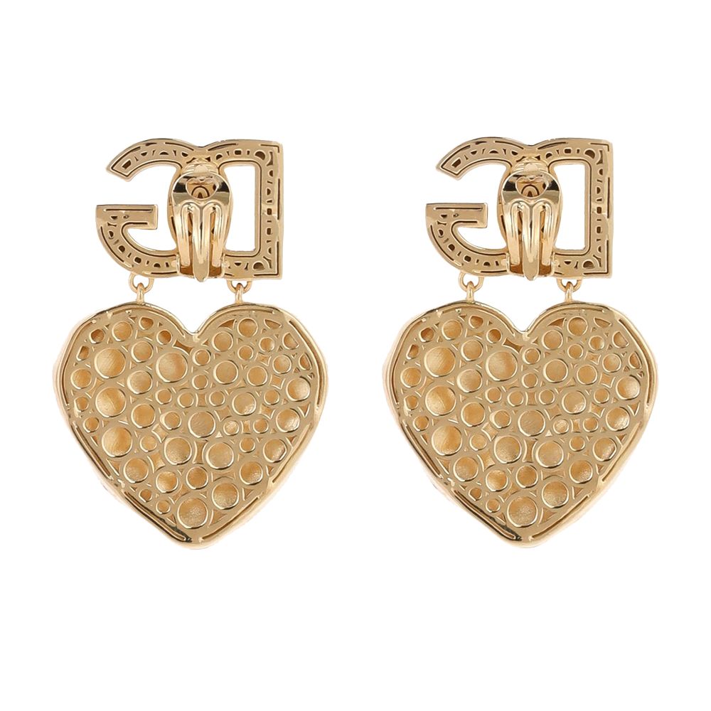 Dolce & Gabbana Drop earrings with hearts and DG logo