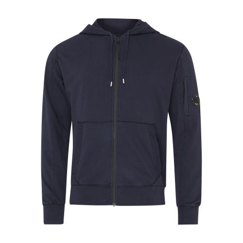 CP COMPANY Light Fleece Ribbed zipped hoodie