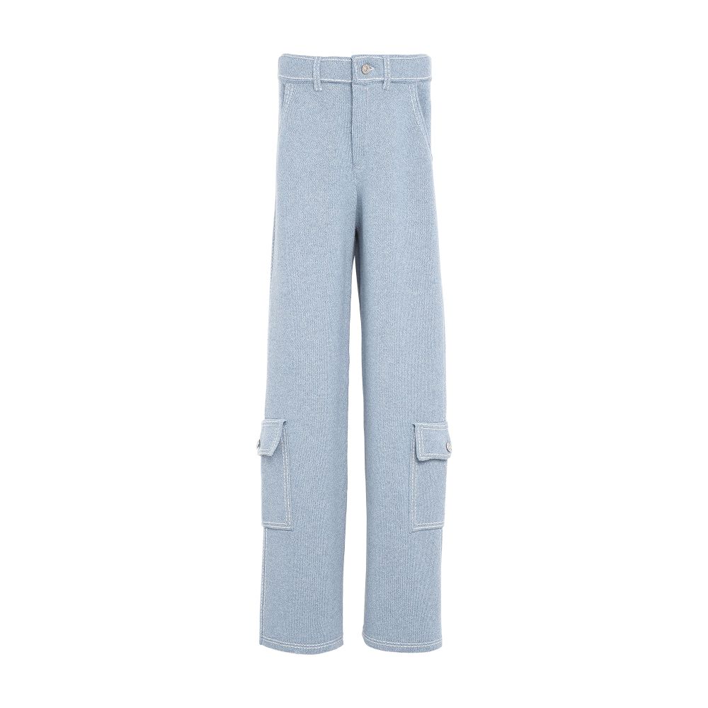 Barrie Denim cargo trousers in cashmere and cotton