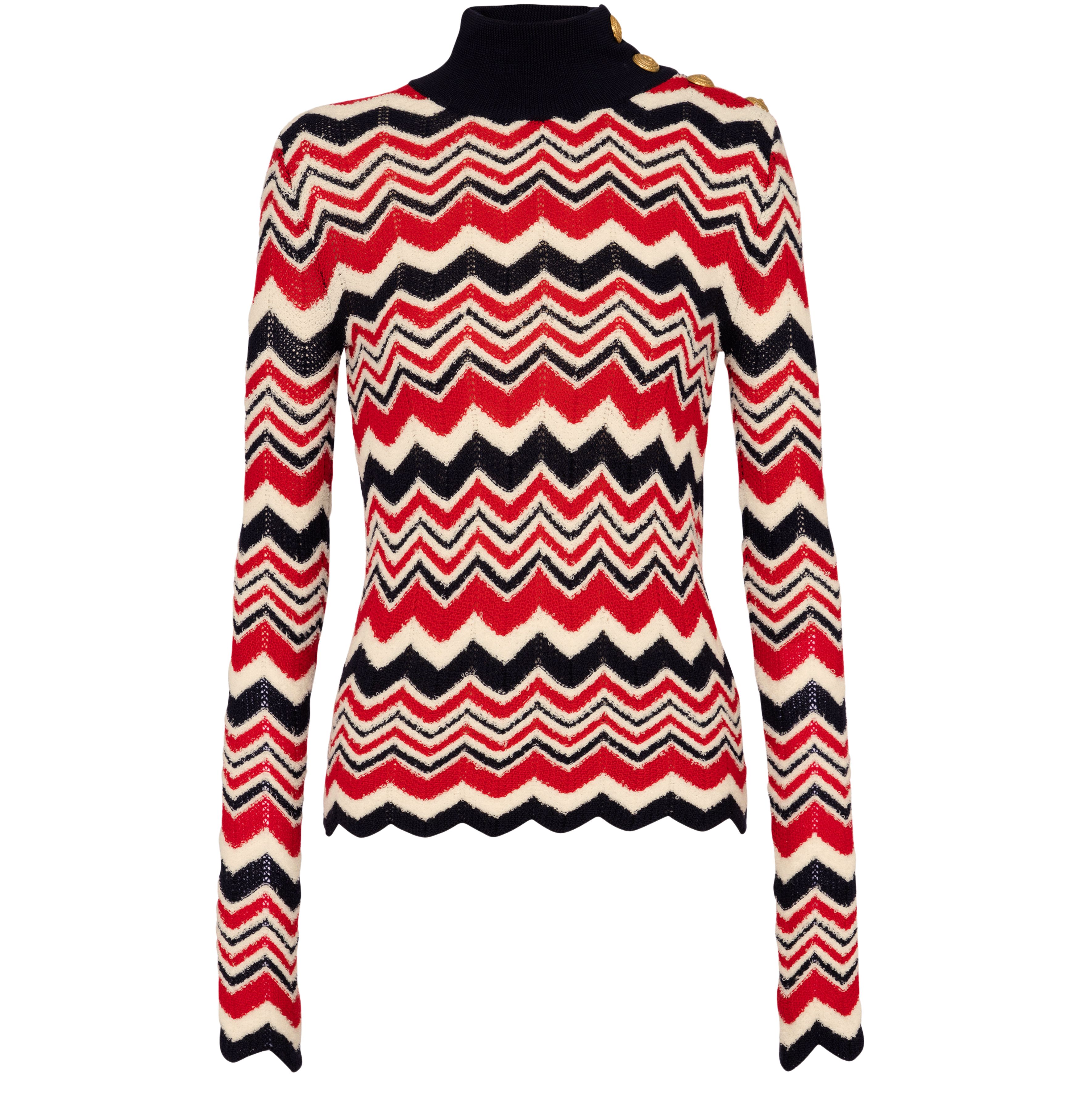 Balmain Fine herringbone knit sweater