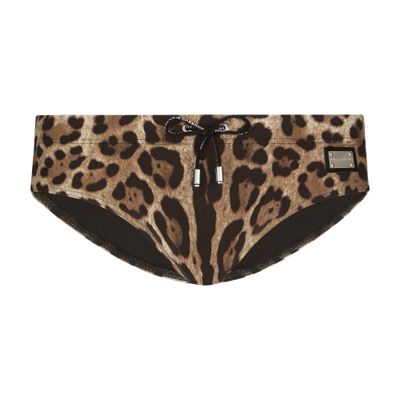 Dolce & Gabbana Leopard-print swim briefs