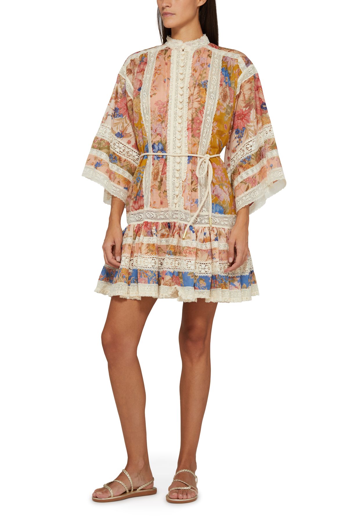 Zimmermann August Lace Trimmed mini dress