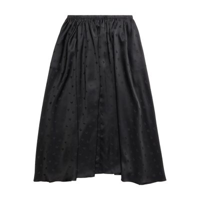 Balenciaga Logo Letters All Over Elastic Skirt