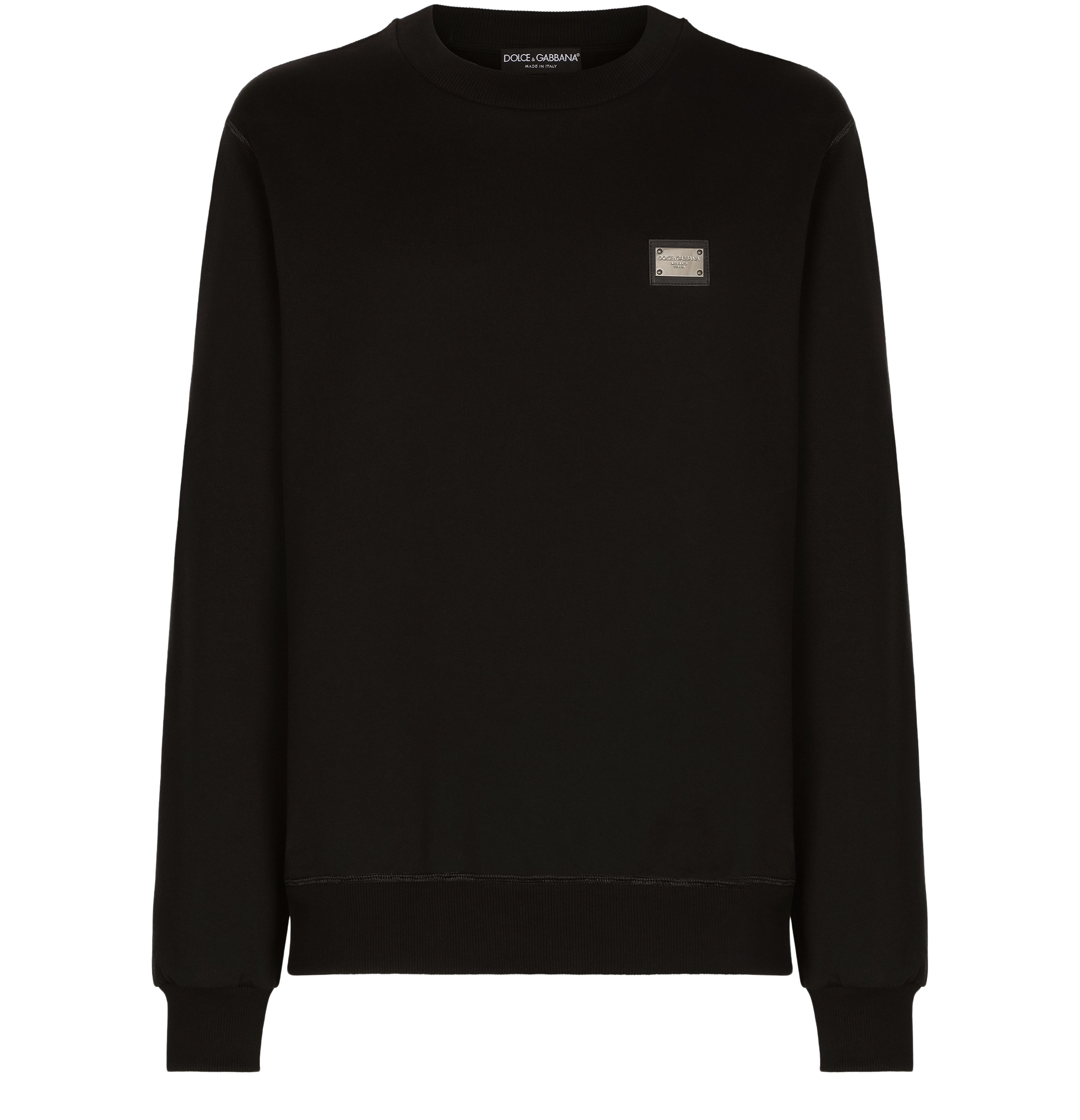 Dolce & Gabbana Jersey sweatshirt with branded tag