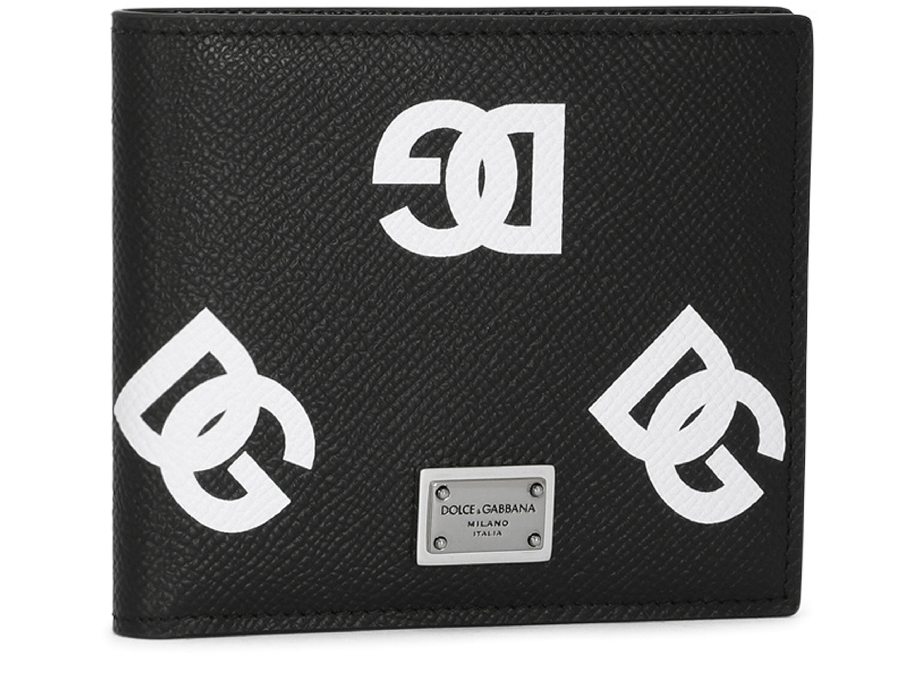 Dolce & Gabbana Calfskin bifold wallet with all-over DG print