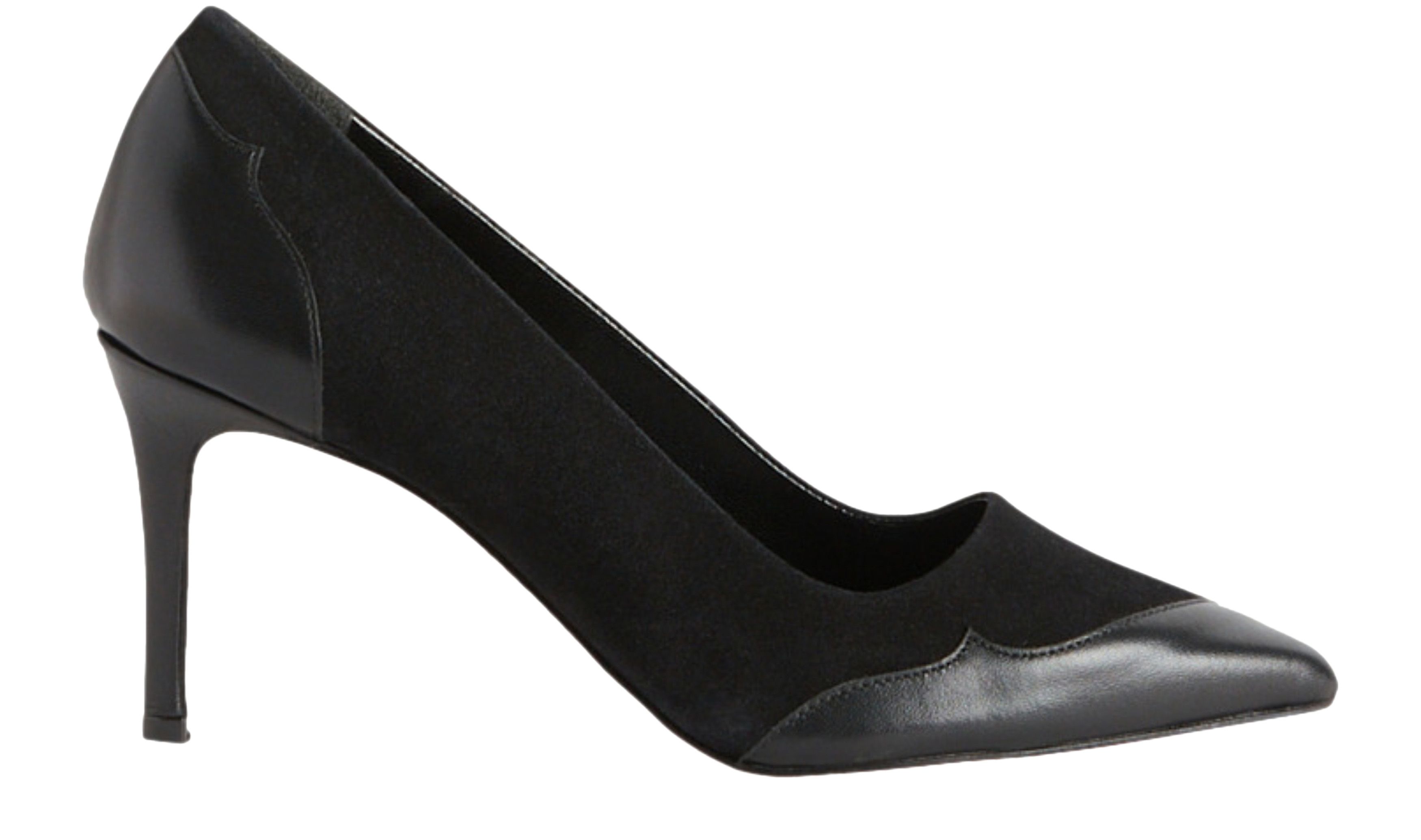  Two-tone leather pumps