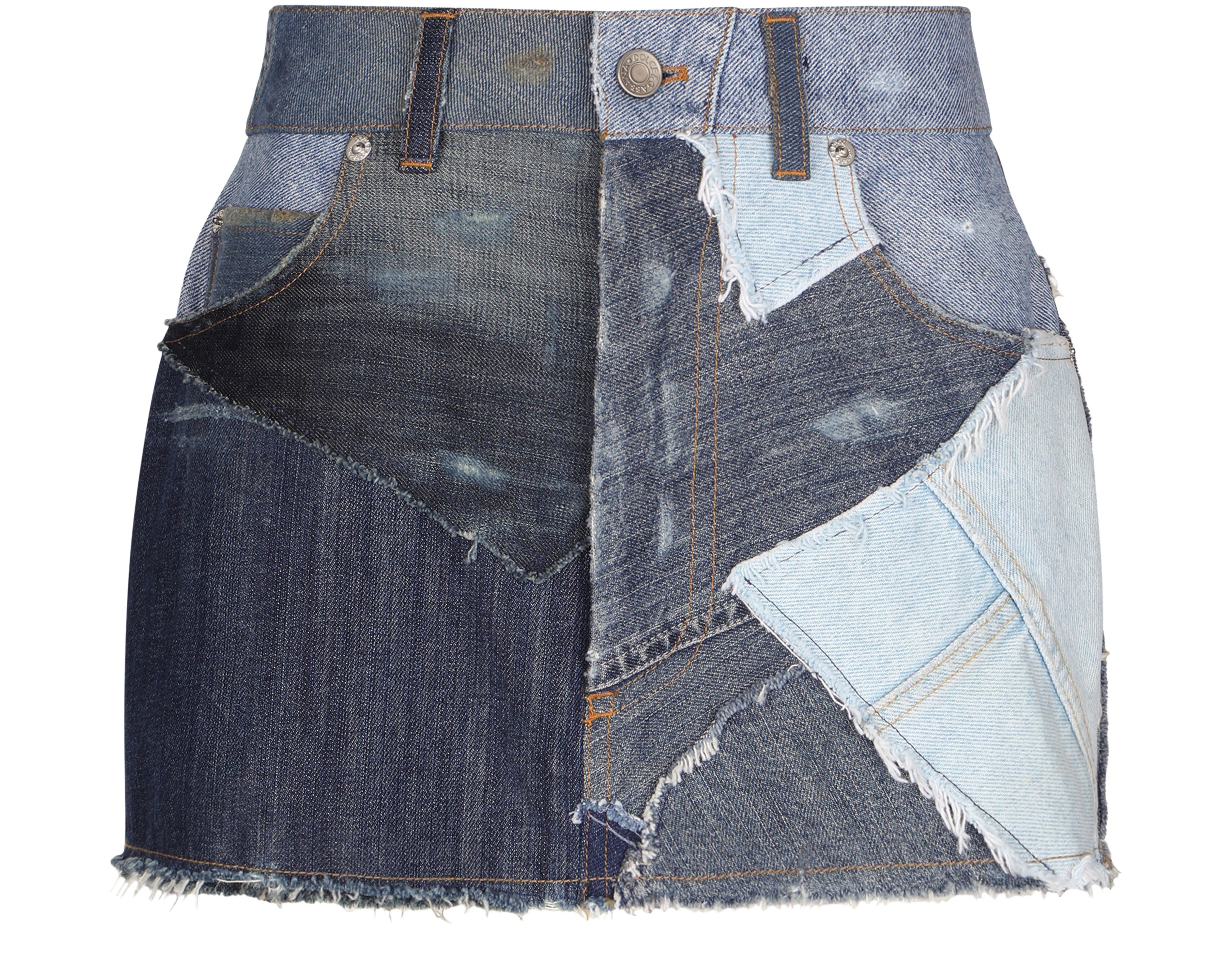 Dolce & Gabbana Patchwork denim miniskirt