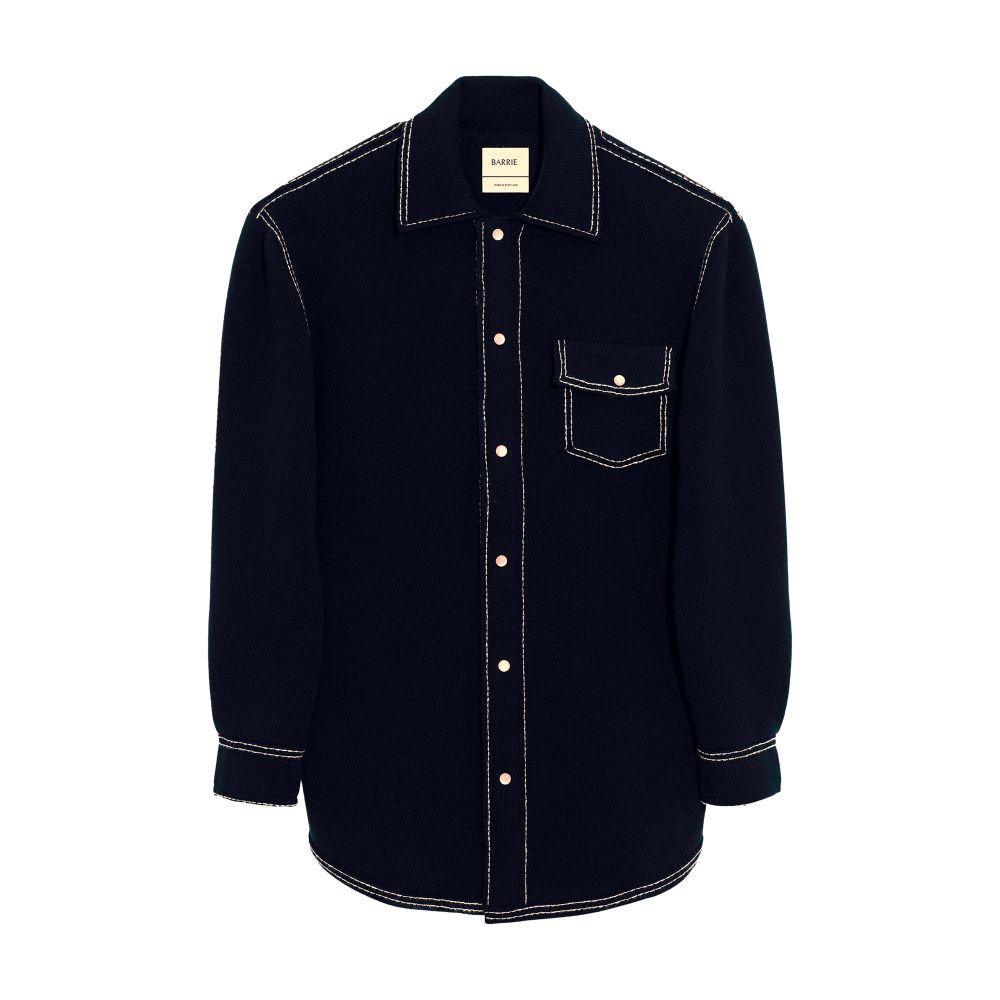 Barrie Cashmere and cotton overshirt