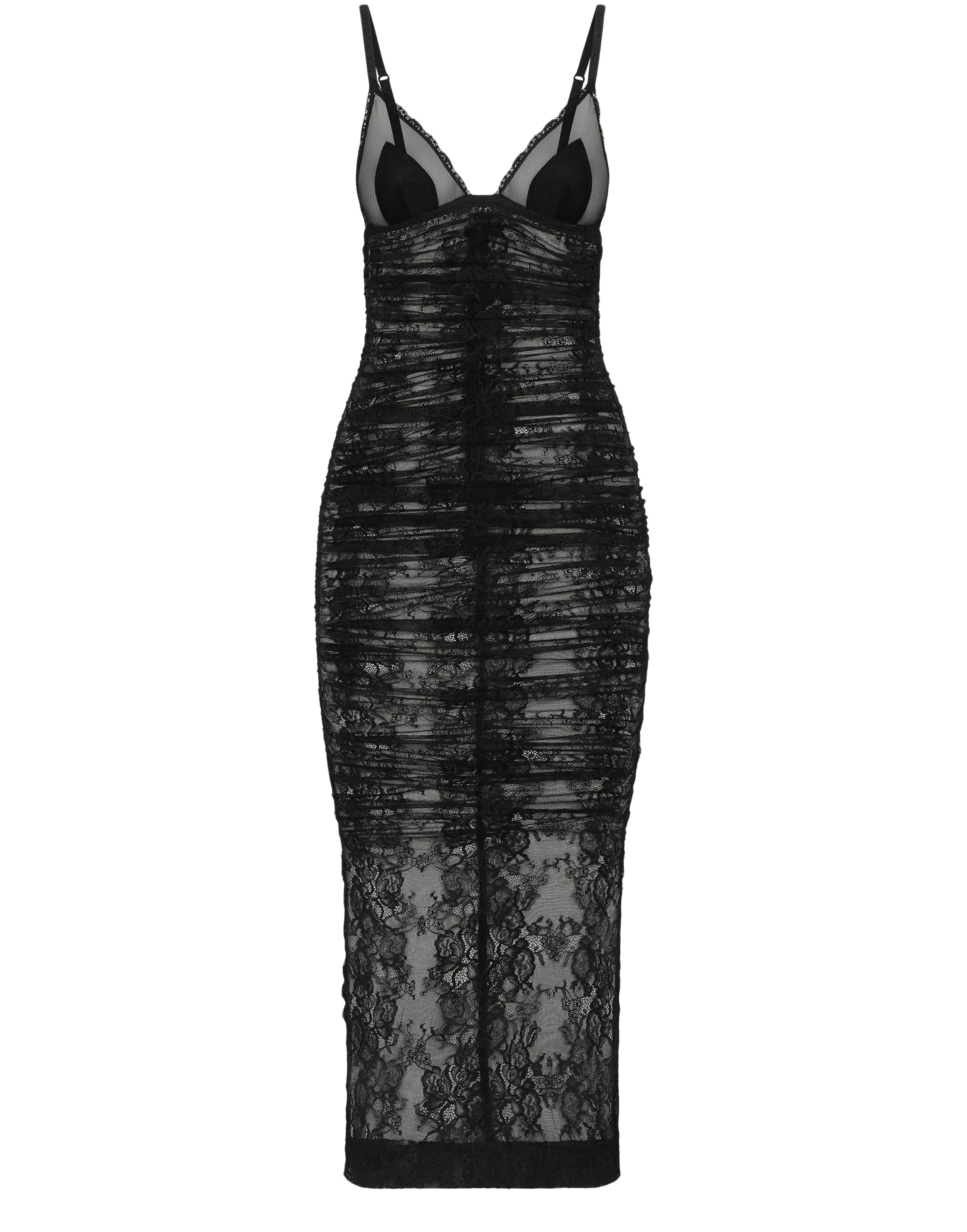 Dolce & Gabbana Calf-length Chantilly lace slip dress