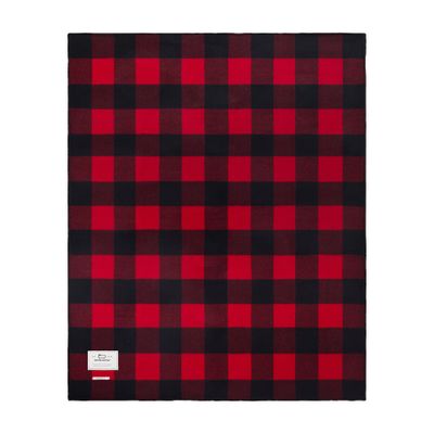 Woolrich Double-Face Buffalo Check Blanket in Pure Wool