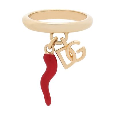 Dolce & Gabbana DG logo and charms engagement ring