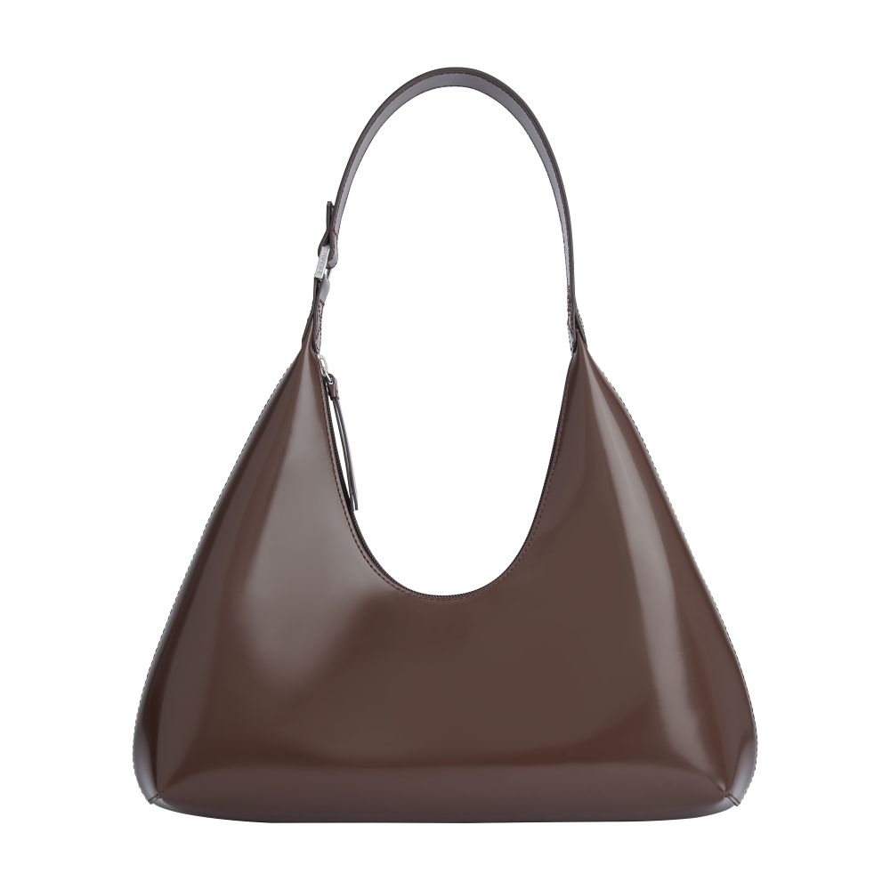 BY FAR Amber Semi Patent Leather Shoulder Bag