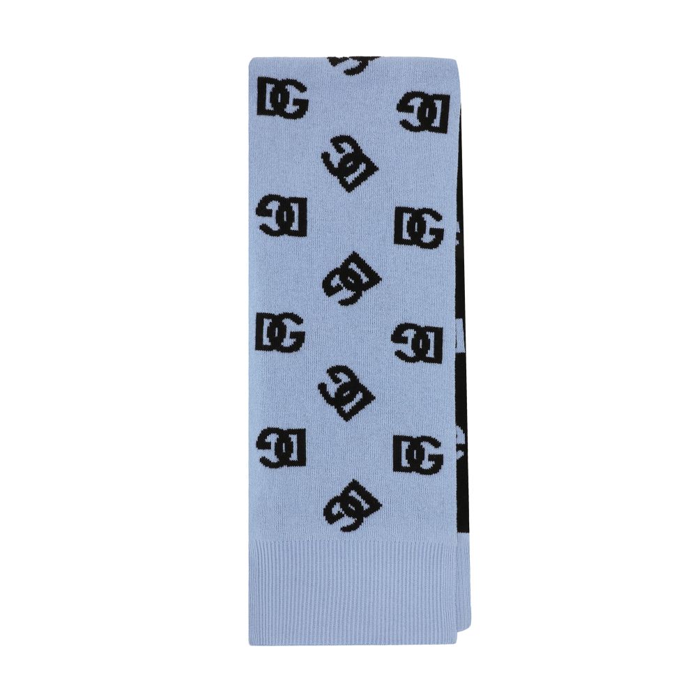 Dolce & Gabbana Wool scarf with jacquard DG logo