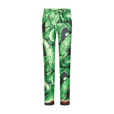 Dolce & Gabbana Banana-tree-print silk pajama pants