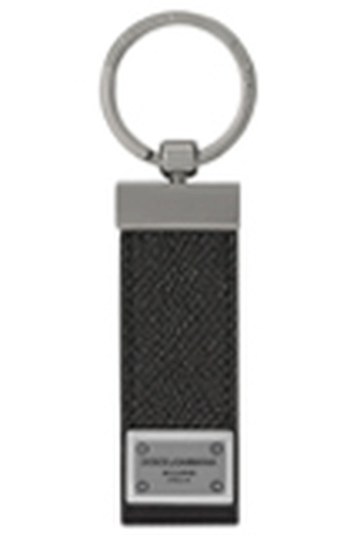 Dolce & Gabbana Calfskin key chain with logo tag