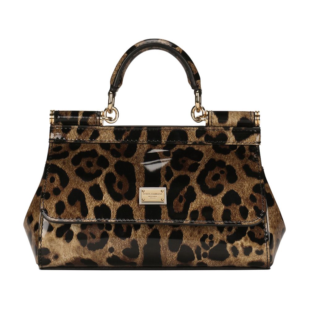 Dolce & Gabbana KIM DOLCE&GABBANA small leoprint Sicily bag