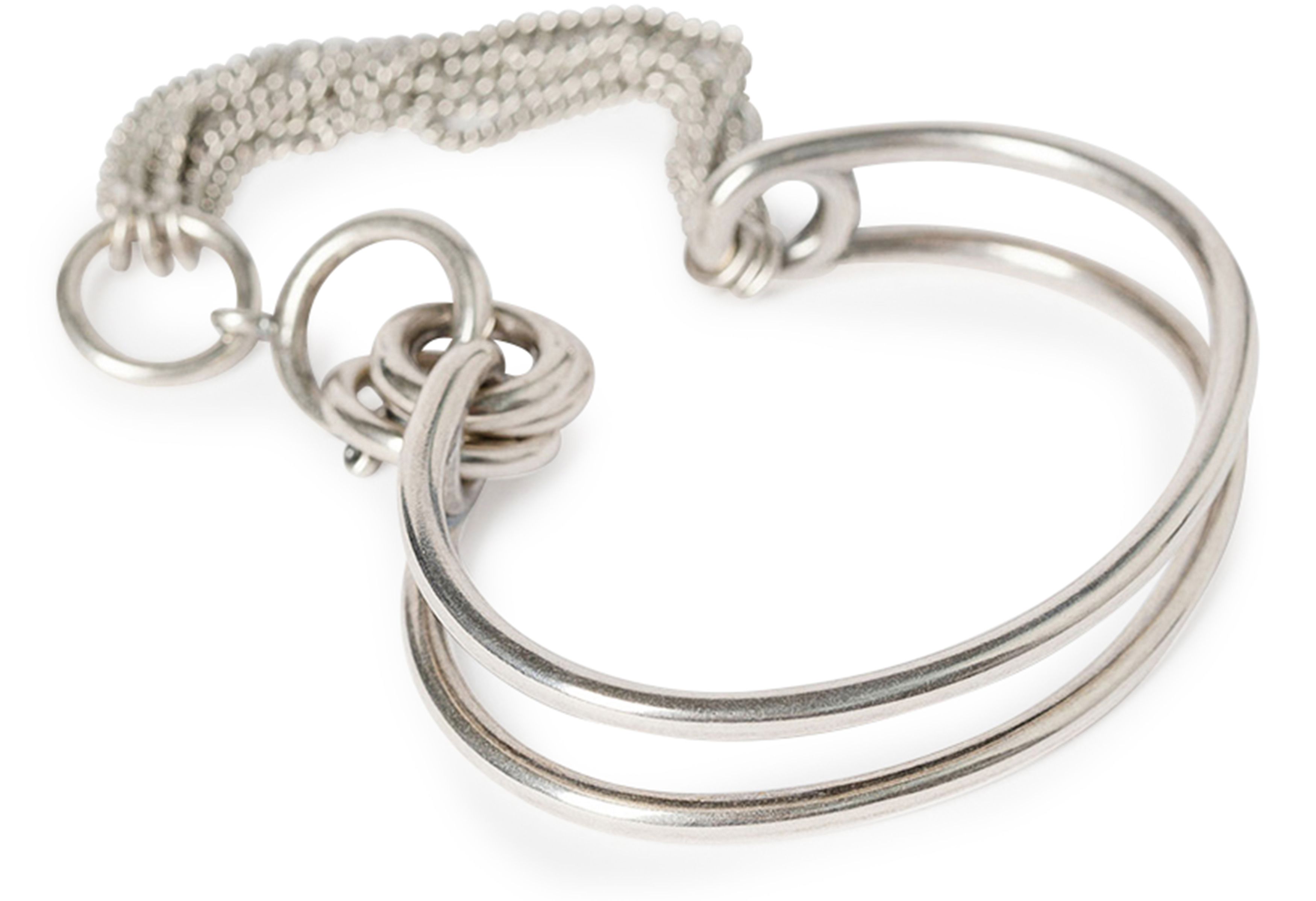 Ann Demeulemeester Flo curved tube bracelet with chains