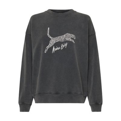 Anine Bing Spencer sweatshirt printed leopard